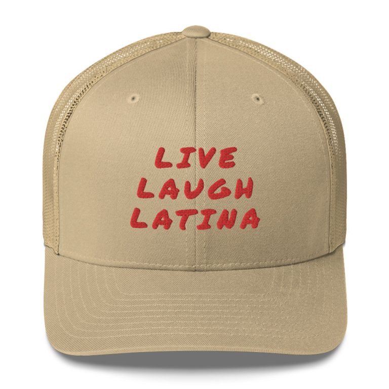 Red Live-Laugh-Latina Trucker Cap